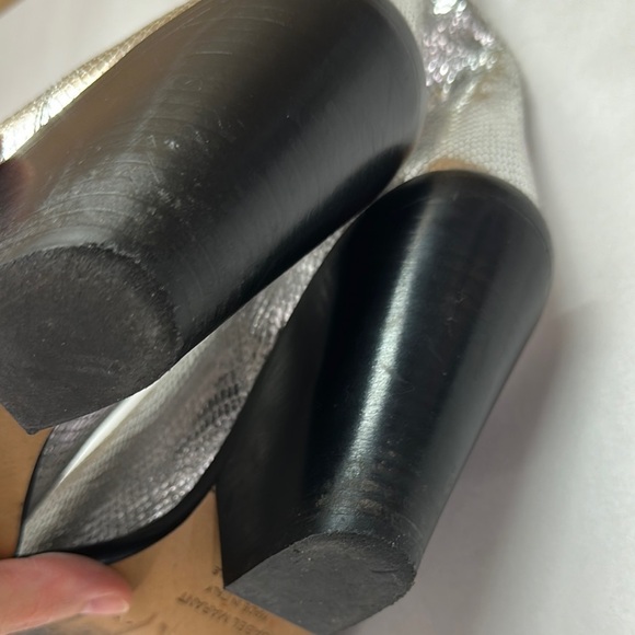 Isabel Marant Leyane Silver Metallic Boots Womens Size 38 Cowgirl Western - Picture 8 of 13